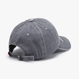 Gorra de béisbol sencilla y moderna para exteriores, versátil, con ala curva y bordado de letras para hombre y mujer, con lengüeta plana y cara lavada.