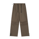 Wrinkled Casual Straight Cargo Pants Men's American Loose Solid Color Thin Sports Drawstring Cuffed Long Trousers - V.I.P Digital Presence