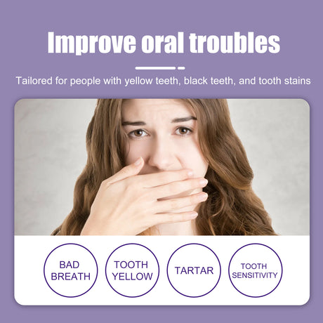 V34 Purple Toothpaste, Cleaning Bad Breath Teeth Stains Beauty Whitening Tooth Care Toothpaste - V.I.P Digital Presence