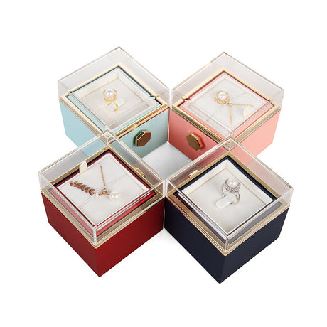 360° Flip Rose Gift Box Necklace Ring Gift Box For Women Girlfriend 2024 Hot Best Valentine Mother Day Birthday Gift Decoration - V.I.P Digital Presence