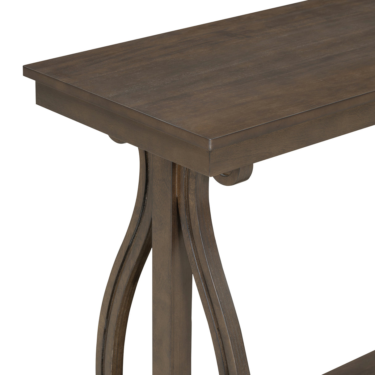 48-Inch Rustic Vintage Console Table --- Farmhouse Style Entryway Table with Open Shelf and Sturdy Construction (Walnut) - V.I.P Digital Presence