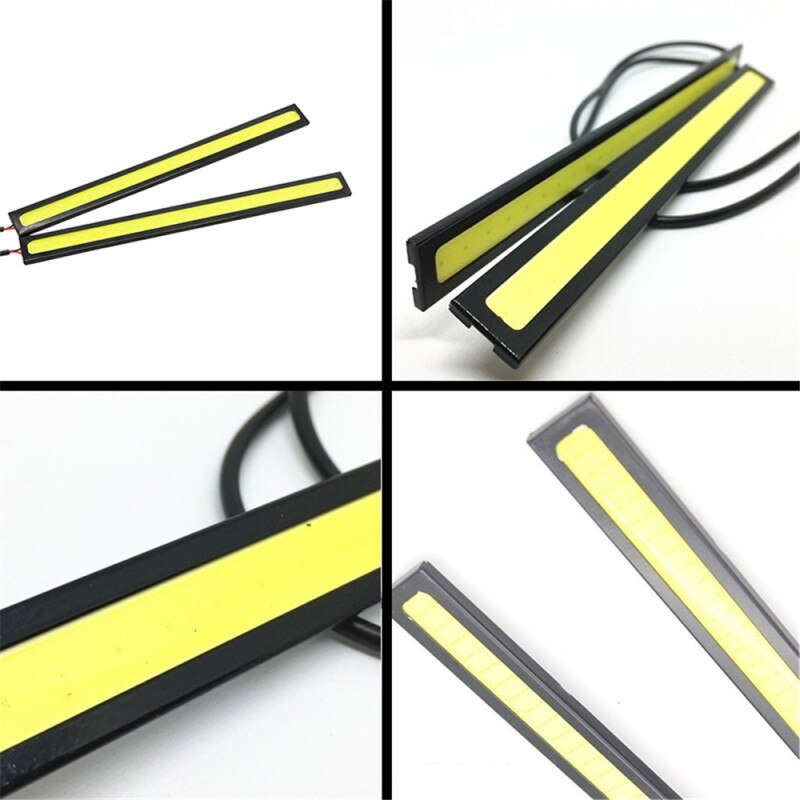 4/2Pcs 17CM Universal Car COB LED Strip Car Running Fog Lamp Driving Strip Light Waterproof 10-16V Flexible Led Strip Accessorie - V.I.P Digital Presence