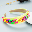 Headband New Fashion Personality Pastoral Style Female Wide-Brimmed Color Chain Decoration Macaron Color Headband - V.I.P Digital Presence