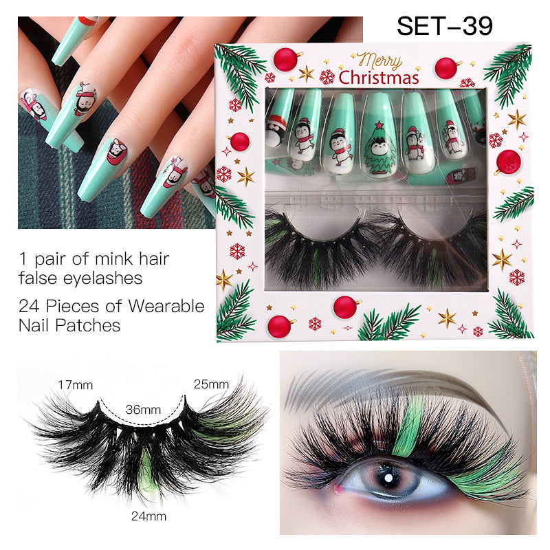 Christmas Nail Enhancement Eyelash Tool Set False Eyelash Decoration Color Mink Hair Beauty Tool - V.I.P Digital Presence