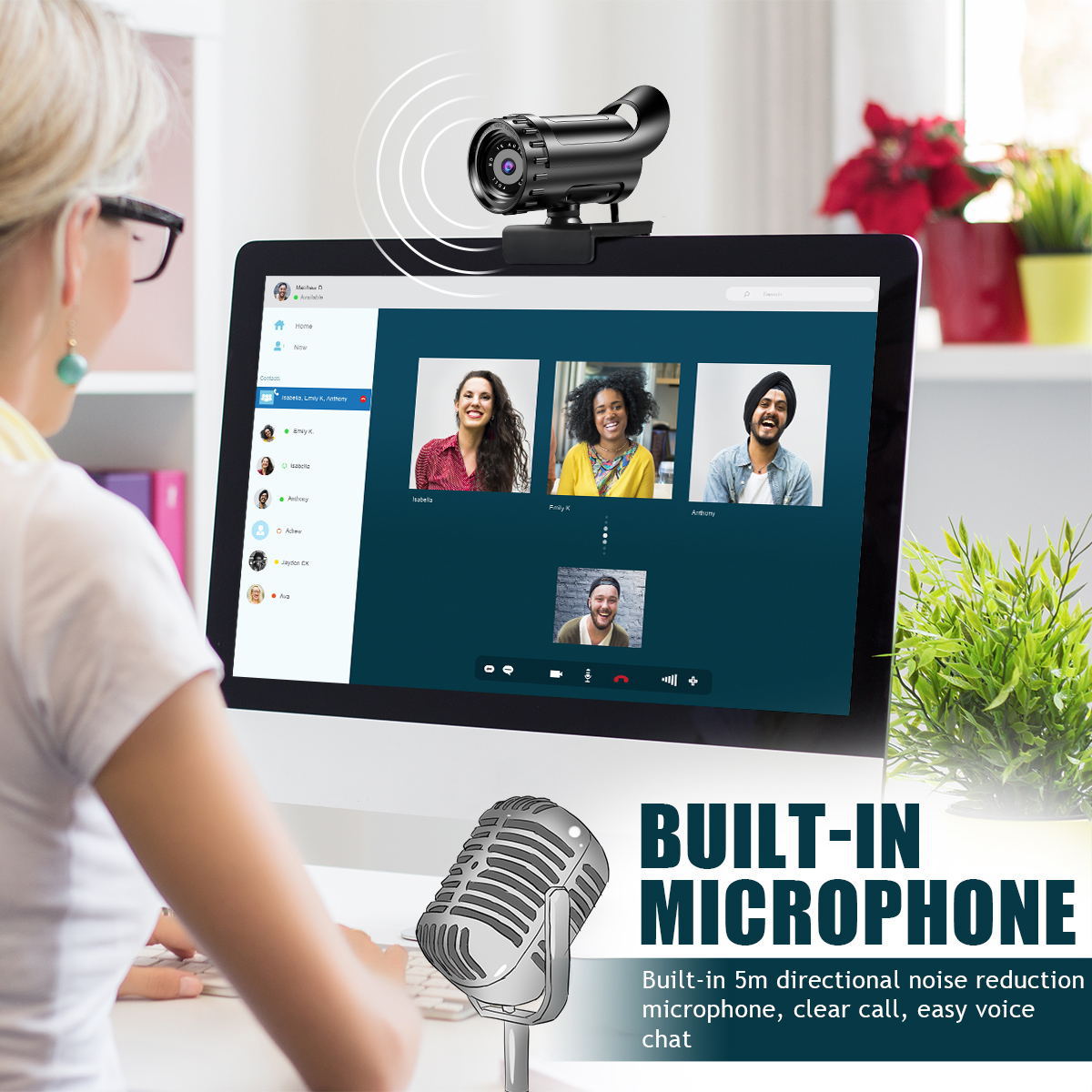 4k Beauty Auto Focus 1080p Computer Camera HD Network USB Live Webcam 2K Drive Free - V.I.P Digital Presence