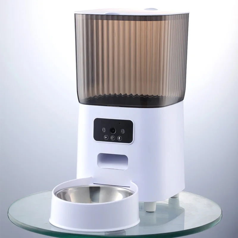 5L Double Bowls Smart Automatic Cat Feeder With Camera Cat Dry Food Video Dispenser Pet Smart Voice Recorder Auto Feeder For Dog - V.I.P Digital Presence