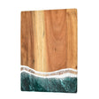 Acacia Wood and New Resin Cutting Board Wave Spliced Design Kitchen Fruit and Steak Board for Chopping Rectangle Wooden Boards - V.I.P Digital Presence