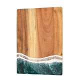Acacia Wood and New Resin Cutting Board Wave Spliced Design Kitchen Fruit and Steak Board for Chopping Rectangle Wooden Boards - V.I.P Digital Presence