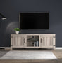 TV Stand Storage Media Console Entertainment Center With Two Doors, Grey Walnut - V.I.P Digital Presence