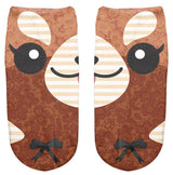 Thin 3D Digital Animal Printed Women's Socks Shallow Socks Adult Invisible Socks - V.I.P Digital Presence