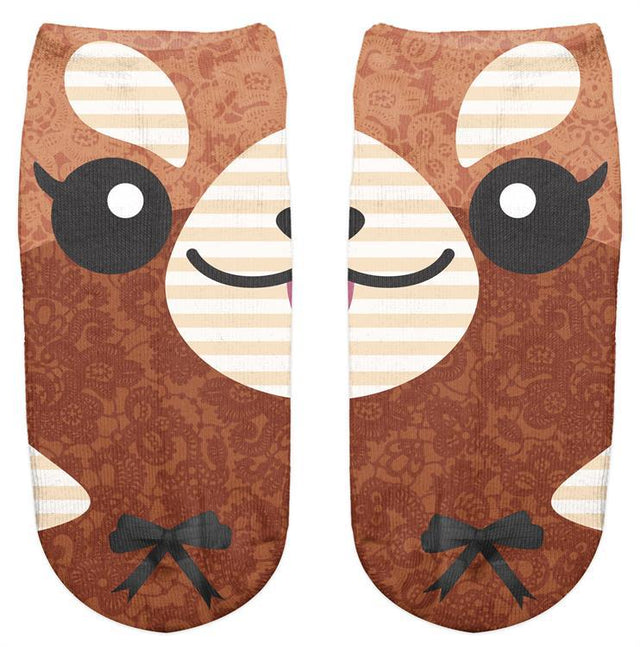 Thin 3D Digital Animal Printed Women's Socks Shallow Socks Adult Invisible Socks - V.I.P Digital Presence