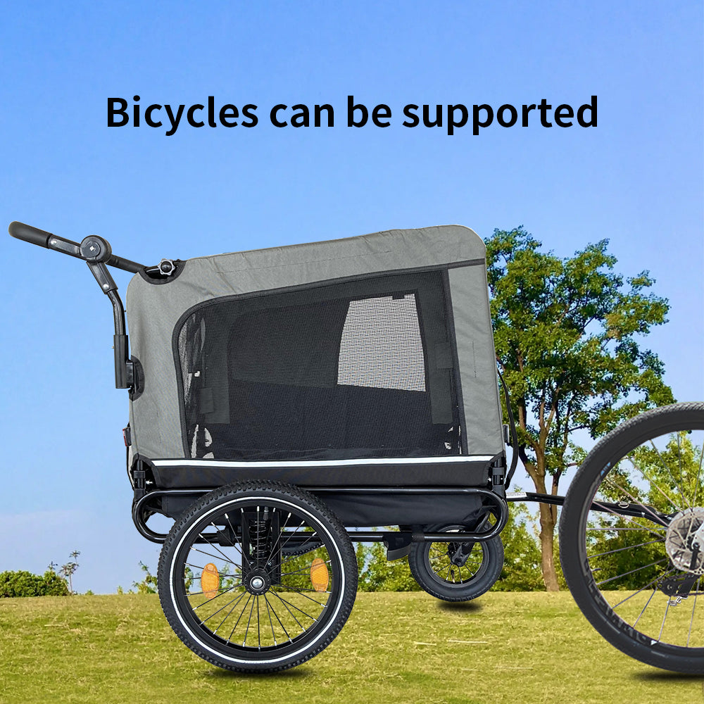 Outdoor Heavy Duty Foldable Utility Pet Stroller Dog Carriers Bicycle Trailer - V.I.P Digital Presence