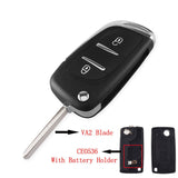 KEYYOU Modified Filp Folding Remote Car Key Shell Case For Peugeot 207 307 407 408 308 For Citroen C4 C2 HU83/VA2 Blade CE0536 - V.I.P Digital Presence