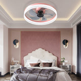 Ceiling Fans with Lights Dimmable LED Embedded installation of thin modern ceiling fans(Pink) - V.I.P Digital Presence