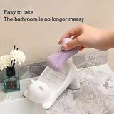 Cat soap box bathroom products bathroom accessories soap dish soap box cute pet cat drainage basket anti slip - V.I.P Digital Presence