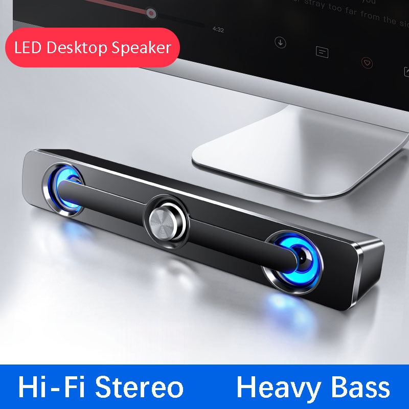 USB Wired Powerful Computer Speaker Bar Stereo Subwoofer Bass speaker Surround Sound Box for PC Laptop phone Tablet MP3 MP4 - V.I.P Digital Presence