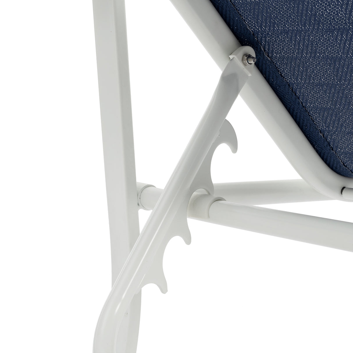 3-piece terrace lounge chair set, outdoor lounge chair with 5 adjustable backrests, sturdy steel frame, white blue - V.I.P Digital Presence