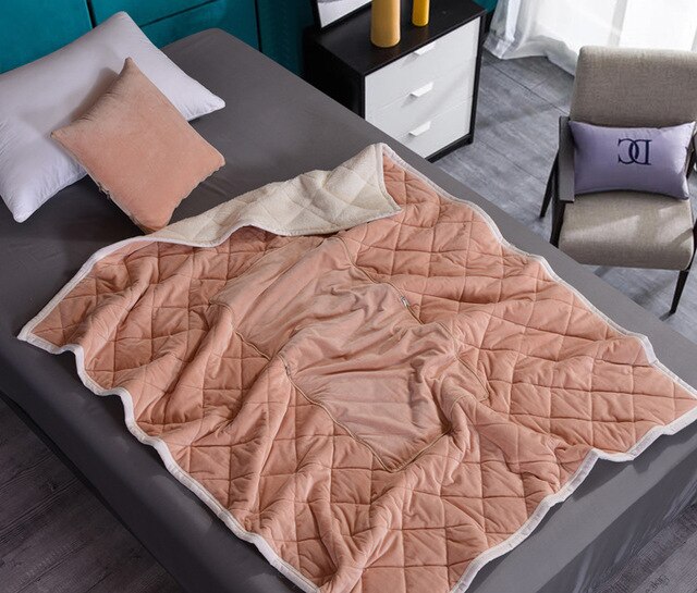 Manta de franela 2 en 1 para sofá de coche, cojín lumbar, manta de aire acondicionado, edredón de retazos plegable, ropa de cama