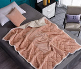 Manta de franela 2 en 1 para sofá de coche, cojín lumbar, manta de aire acondicionado, edredón de retazos plegable, ropa de cama