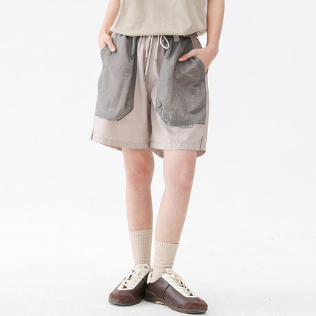 Color Block Pocket Short Length Men's Summer Casual Loose Street Trendy Ins Elastic Waist Sports Shorts - V.I.P Digital Presence