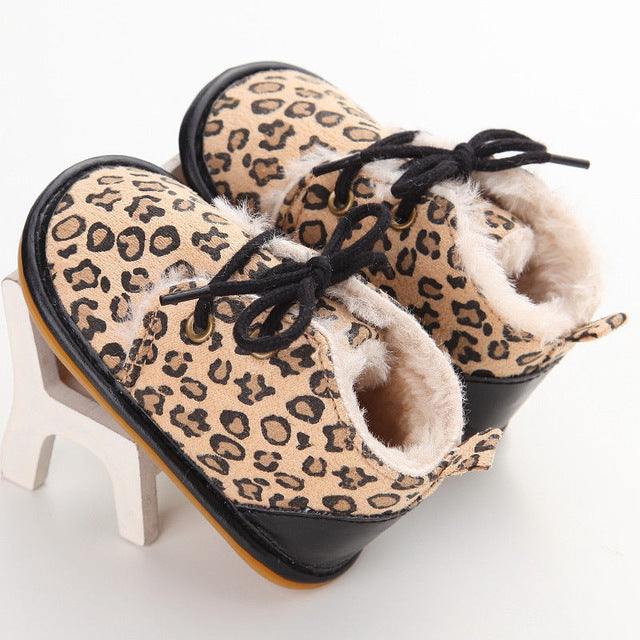 Newborn Baby Girl Boy Shoes Warm Snow Boots Toddler Infant Booties Prewalker Black White Pink - V.I.P Digital Presence
