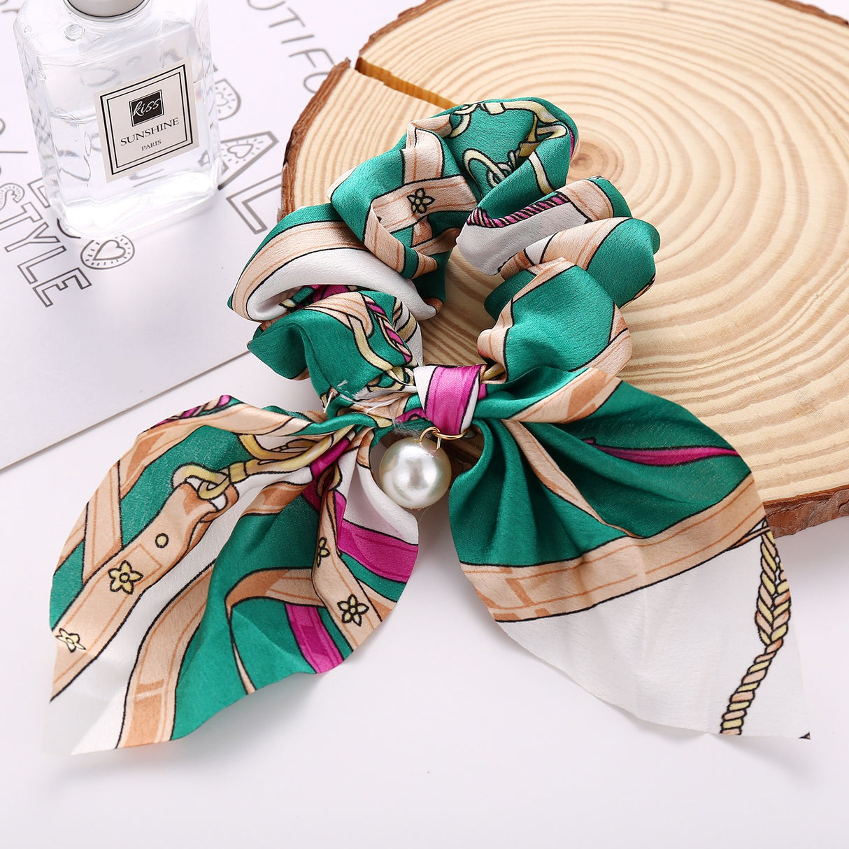 New Pearl Pendant Large Intestine Ring Hair Loop Women's Bundle Hair Knot Big Bow Knot Hair Rope - V.I.P Digital Presence