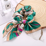 New Pearl Pendant Large Intestine Ring Hair Loop Women's Bundle Hair Knot Big Bow Knot Hair Rope - V.I.P Digital Presence
