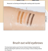 Long Lasting 5 Colors Sketch Liquid Eye Brow Pencil Waterproof Microblading Tattoo Fork Tip Eyebrow Pencil - V.I.P Digital Presence