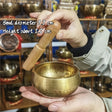 Tibetan brass singing bowl with Sanskrit – handmade meditation instrument for stress relief. - V.I.P Digital Presence