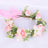 Spring flower wreath, fresh simulation flower headdress, green plants, flowers, crown, bride's vacation, wedding headdress, flow - V.I.P Digital Presence