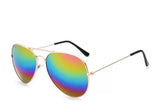 Gafas de sol coloridas Toad Glasses Pilot Hombres y Mujeres Modelos 3025 Gafas de sol reflectantes con película de color