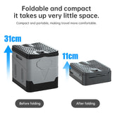Portable folding camping toilet: adult/child use, self-contained, with lid and seat. - V.I.P Digital Presence