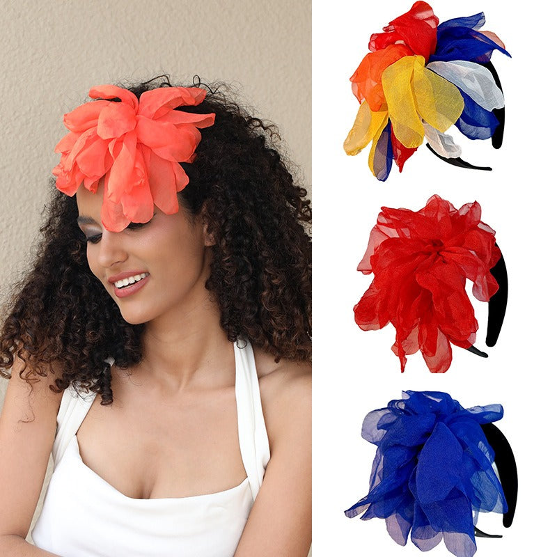 Handmade European and American headbands with versatile fabric flower hair accessories - V.I.P Digital Presence