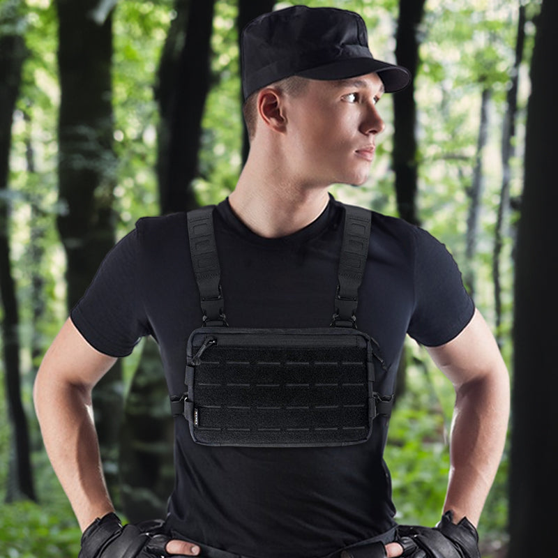 Tactical/outdoor gear: 1000D Airsoft bag, Molle vest, chest bag, camping pack, EDC hunting/hiking kit. - V.I.P Digital Presence