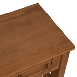 36'' Farmhouse Pine Wood Console Table Entry Sofa Table with 4 Drawers & 1 Storage Shelf (Brown) - V.I.P Digital Presence