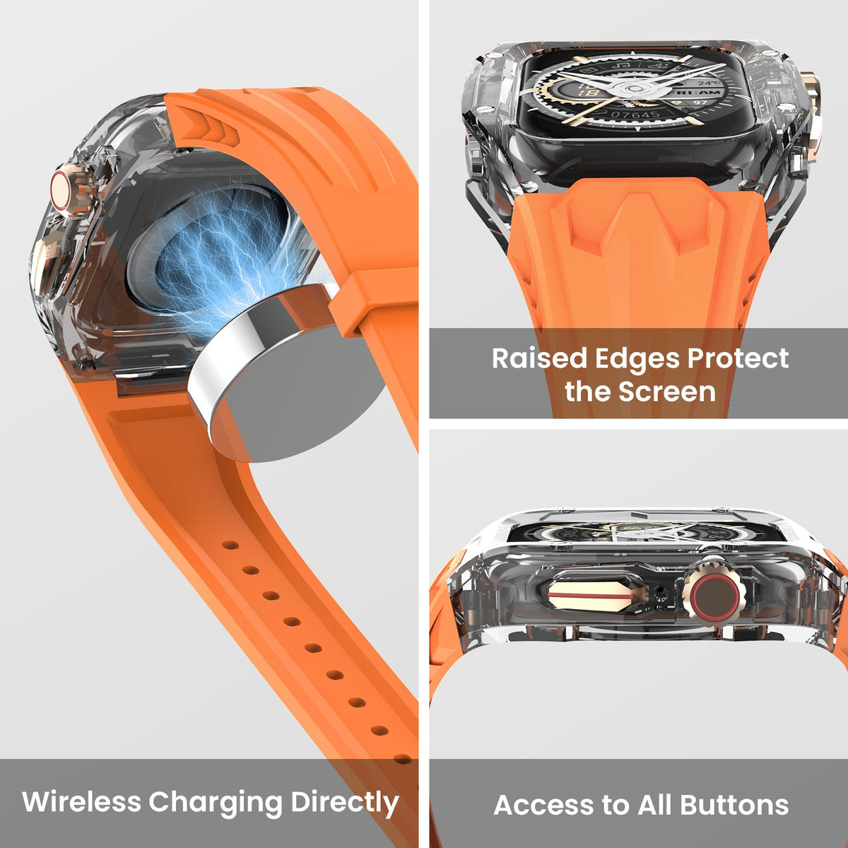 Suitable for Apple Watch triple proof design splicing high-quality silicone strap - V.I.P Digital Presence