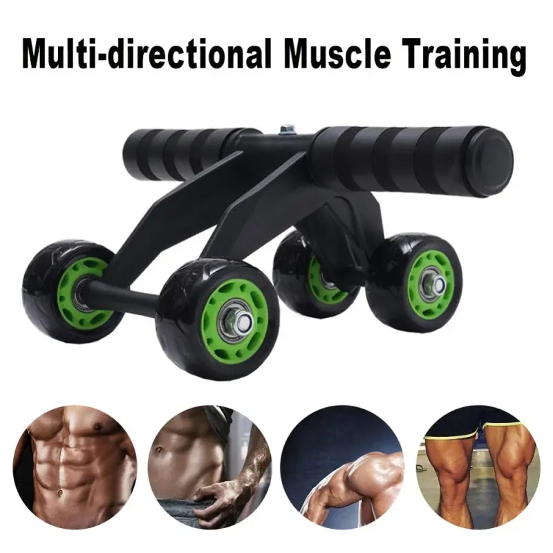 New Design Foldable Abs Plastic Abdominal 4 Wheel Exercise Wheel Abdominal Set Kit Gym Equipment - V.I.P Digital Presence