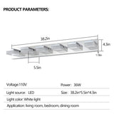 Modern 6-Light Chrome LED Vanity Mirror Light Fixture For Bathrooms And Makeup Tables - V.I.P Digital Presence