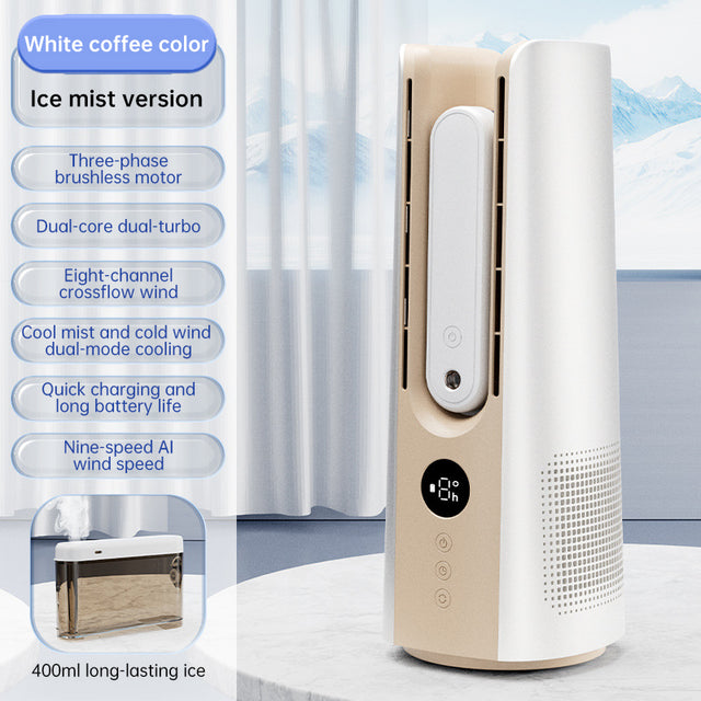 2025 NEW Portable Tower Fan – 6 Speeds, Mist Bladeless, for Bedroom/Living Room/Office - V.I.P Digital Presence