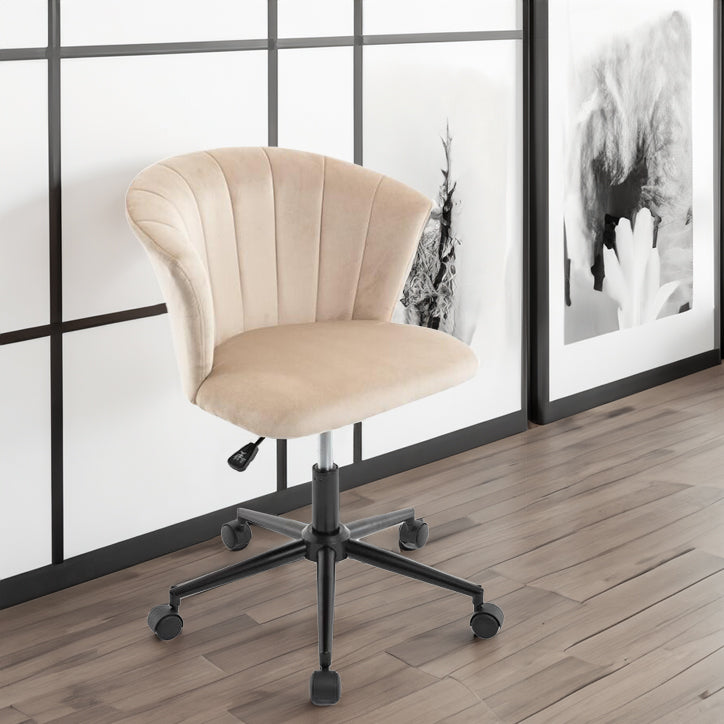 Home Office Chair, Velvet Fabric Swivel Flower Shape Computer Desk Chair for Home Office or Bedroom - V.I.P Digital Presence