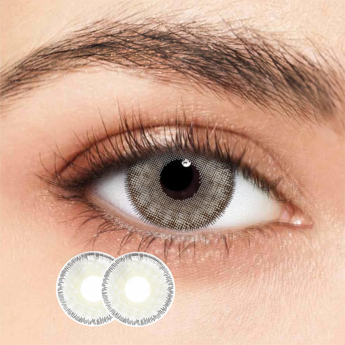 1Pair FDA Certificate Eyes Beautiful Pupil Colorful Girl Cosplay Contact Lenses  CLEAN GRAY - V.I.P Digital Presence