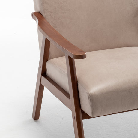 Solid wood frame living room chair, accent chair with thick backrest, casual chair Indoo - V.I.P Digital Presence