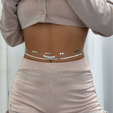 Three layer metal wind versatile waist chain WAIST CHAIN sexy imitation pearl body chain - V.I.P Digital Presence