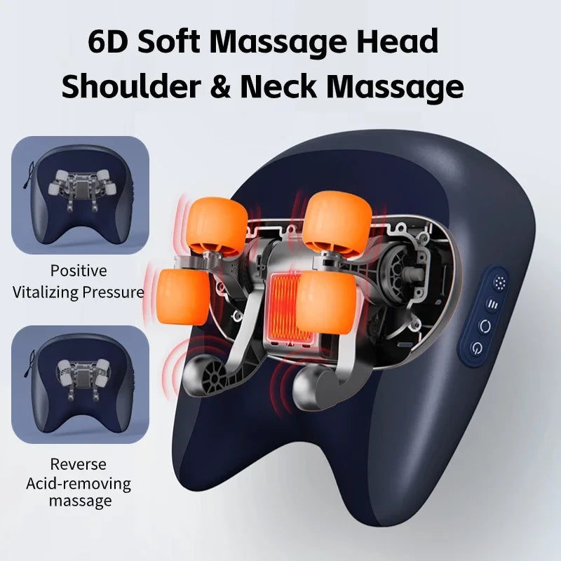 Neck Shoulder Massage Pillow Wireless Electric Car And Home Massager Heating Waist Neck Leg Cervical Shiatsu Kneading Massagers - V.I.P Digital Presence