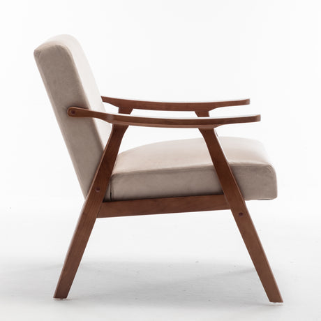 Solid wood frame living room chair, accent chair with thick backrest, casual chair Indoo - V.I.P Digital Presence