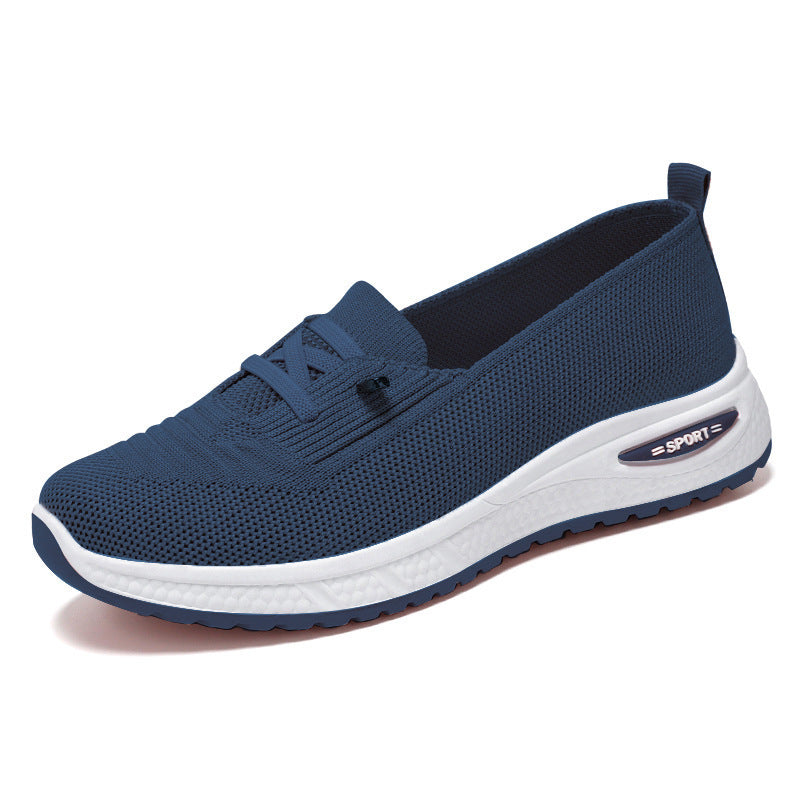 Summer flat bottomed shallow mouth walking shoes fly woven breathable lazy shoes one foot sole shoes - V.I.P Digital Presence