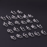 26 English letters micro inlaid zircon nose clip fake nose ring without hole puncture nose ornament - V.I.P Digital Presence