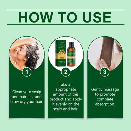 Ginger Hair Care Essential Oil Mild Ingredients Herbal Ginger Nourishes Hair Soft Beautiful Essential Oil - V.I.P Digital Presence