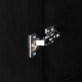 Storage Cabinet with Two Doors for Bathroom, Office, Adjustable Shelf, MDF Board, Black - V.I.P Digital Presence
