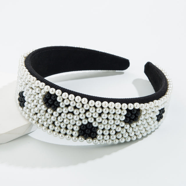 New Fashion Full Pearl Wide Edge Shampoo Headband Pressed Hair Ornament - V.I.P Digital Presence